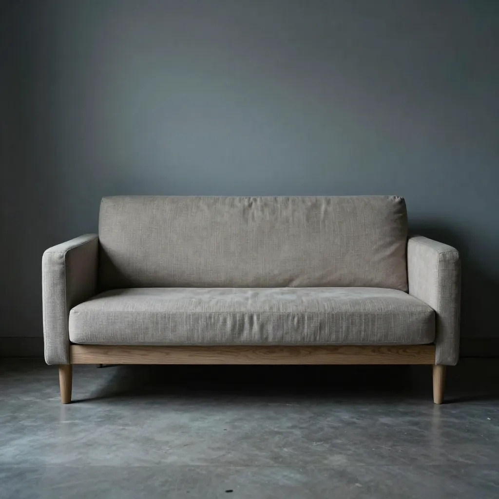 Natural furniture materials displayed in modern setting